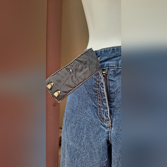 The Limited Jeans Drew Jeans Dark Blue Jeans Mid Rise EXTRA WIDE LEG Size 8 - Picture 8 of 13